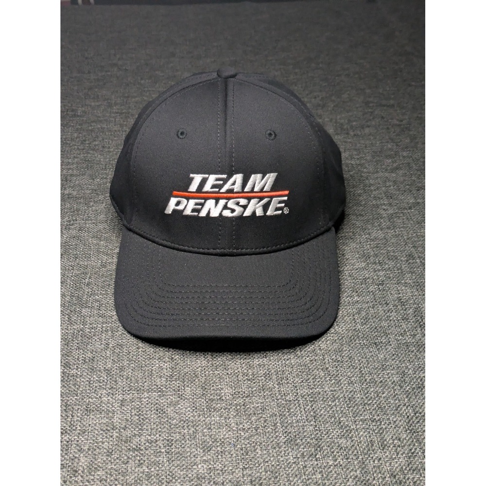 Team Penske Racing team Hat Cap Adjustable Black Embroidered Logo Nascar Cars